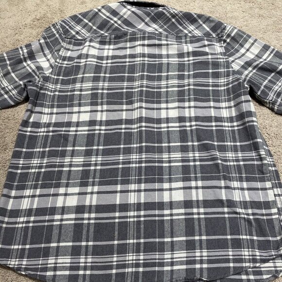 American Rag Pearl Snap Shirt Men’s XXL Gray Plaid Long Sleeve Embroidered - Picture 8 of 8